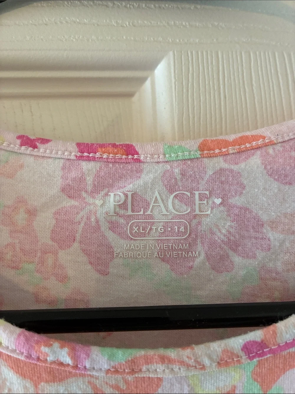 The Children's Place Pink Floral and Solid Pink Girls' Dresses size XL-14 - Picture 2 of 8